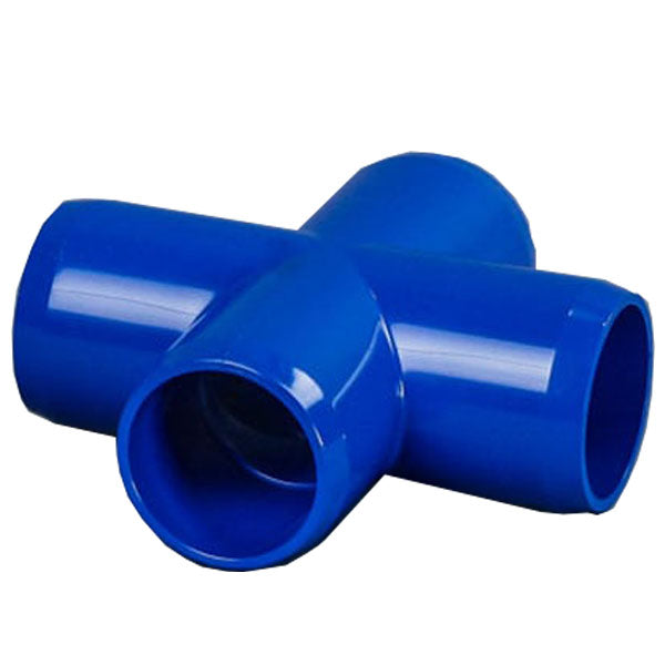 Blue 1/2" Furniture Fitting Cross (FF-X-005-BLUE)