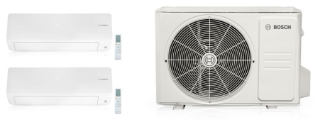 27,000 BTU 2-Zone, Mini-Split Kit (12k+12k Wall Heads, Heat Pump), R454B