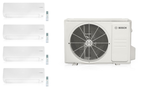 36,000 BTU 4-Zone, Mini-Split Kit (9k+9k+9k+18k Wall Heads, Heat Pump), R454B