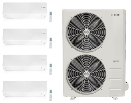 48,000 BTU 4-Zone, Mini-Split Kit (9k+9k+9k+18k Wall Heads, Heat Pump), Max Performance / Cold Climate, R454B