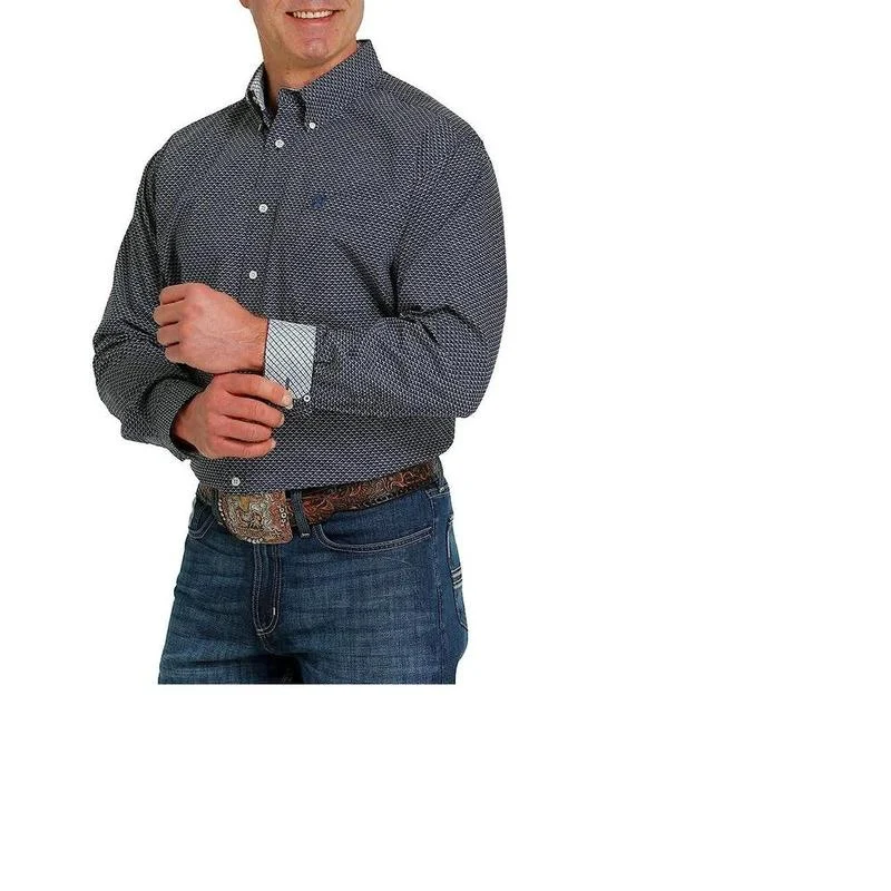 Cinch Mens Blue Weave Print