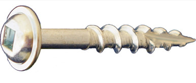 Opens dialog Daggerz DLRWSQZ082104 - #8 x 2-1/4" Square Round Washer Head Coarse Wood Screws Zinc 2000ct
