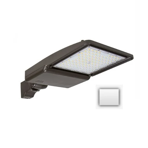 ESL Vision 150W LED Shoebox Light w/ 4-in Round Pole, 0-10V Dim, 247-480V, 20232 lm, 3000K, Bronze