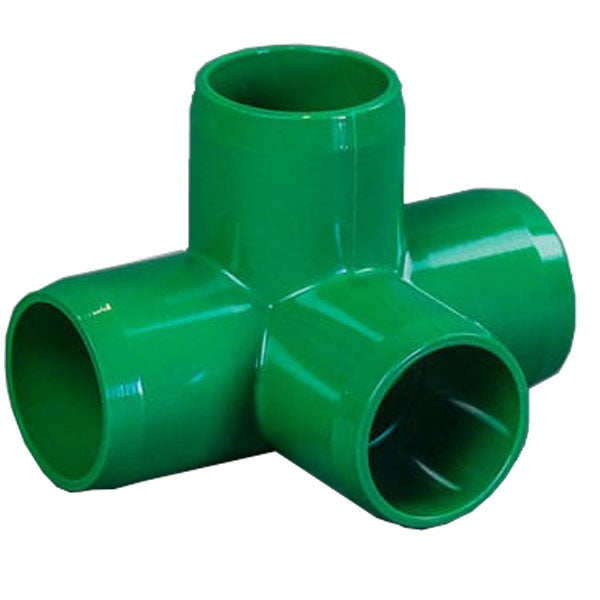 Green 3/4" Furniture Fitting 4-way (FF-4W-007-GREEN)
