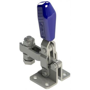 Vertical Hold-Down Toggle Clamp, Flanged Base and U-Bar, 198 lb force, 90 degree opening angle