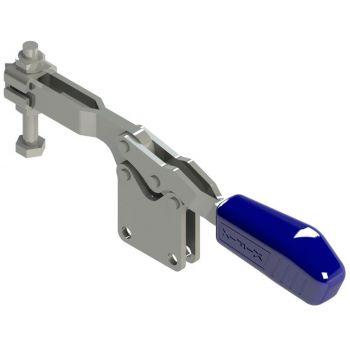 Horizontal Hold-Down Toggle Clamp, Straight Base, 748 lb force, 70 degree opening angle