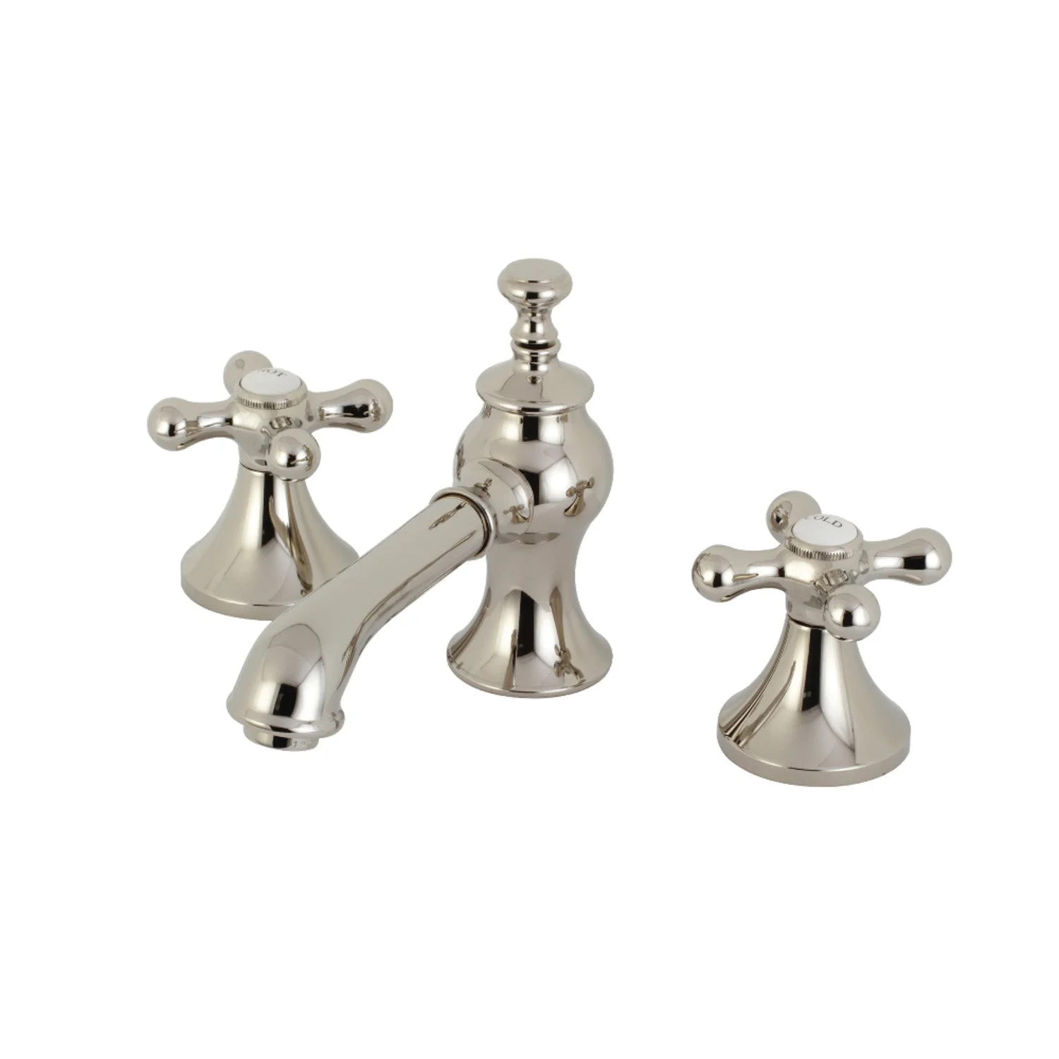 Kingston Brass KC7066AX Vintage 8 in. Widespread Bathroom Faucet, Polished Nickel