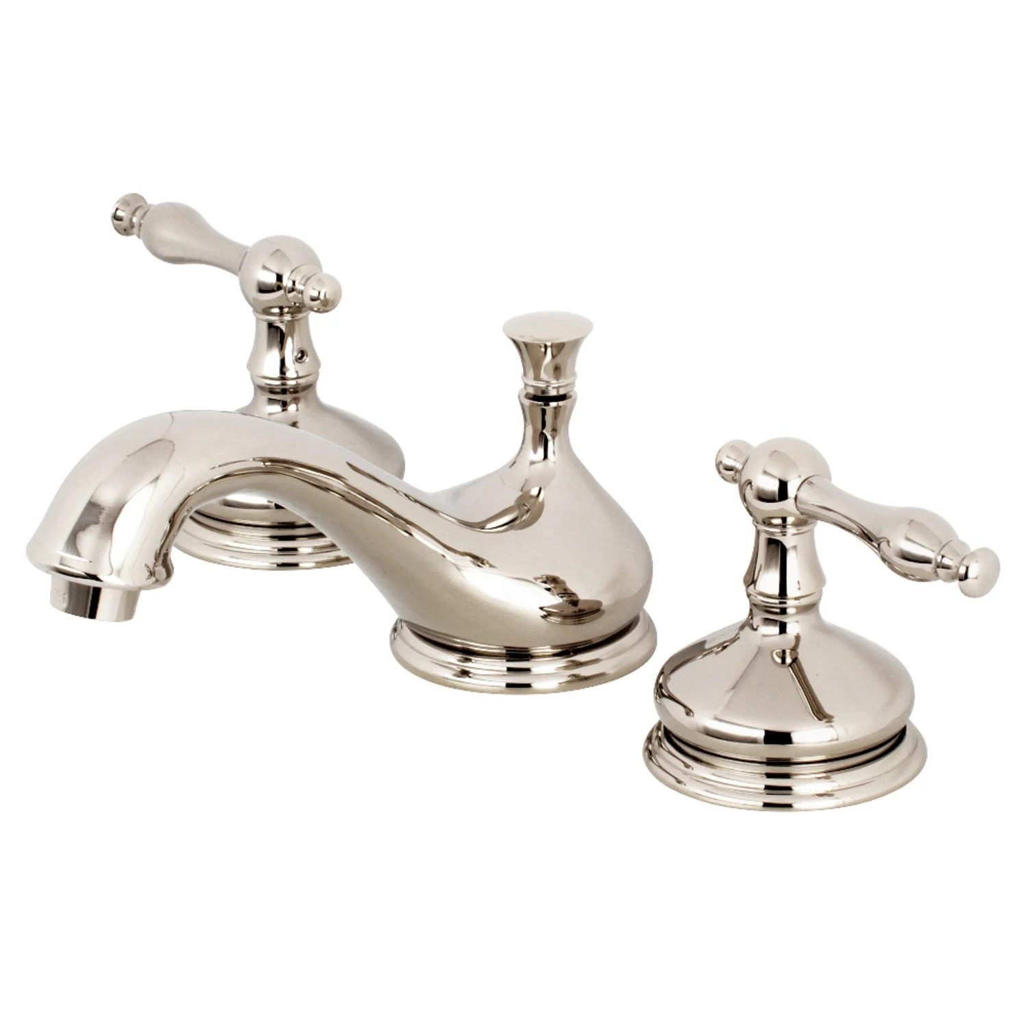 Kingston Brass KS1166NL 8 in. Widespread Bathroom Faucet, Polished Nickel