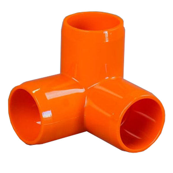 Orange 1-1/2" Furniture Fitting 3-way (FF-3W-015-ORANGE)