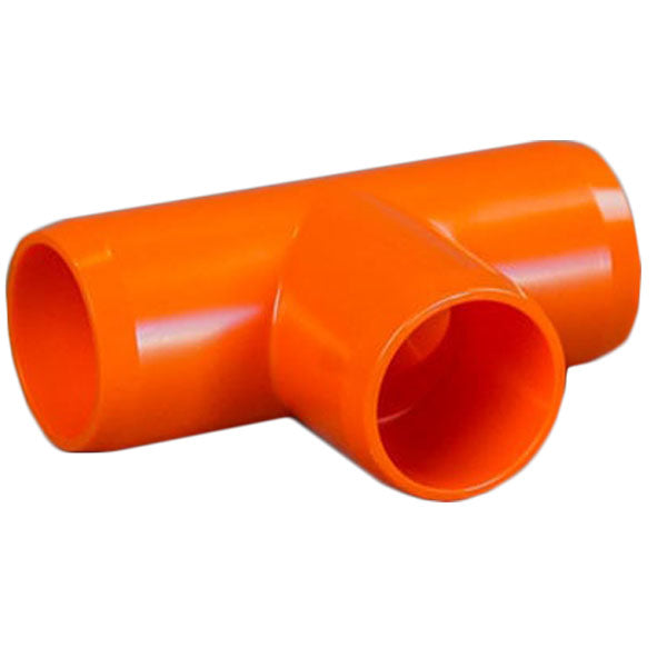 Orange 1" Furniture Fitting Tee (FF-T-010-ORANGE)