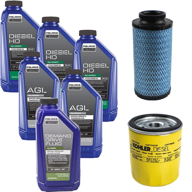 Polaris FKOCK10208 Diesel Oil Fluid Change Kit Air Filter 2015-17 Ranger Diesel HST
