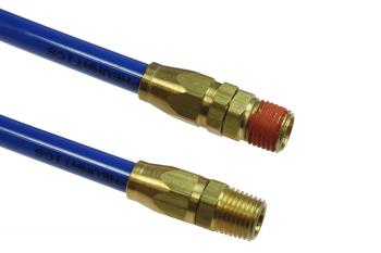 CO PR38-504A-B Flexcoil, 3/8" ID x 50', 1/4" MPT Rigid & Swivel, Dark Blue