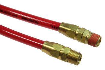 CO PR38-30A-R Flexcoil, 3/8" ID x 30', 3/8" MPT Rigid & Swivel, Red