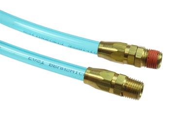 CO PR38-10A-T Flexcoil 3/8" ID x 10' 3/8" MPT Swivel x Rigid Transparent Blue
