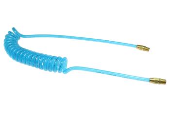 CO PRE38-204-T Flexeel Coil, 3/8" ID x 20', 1/4" MPT Rigid, Transparent Blue