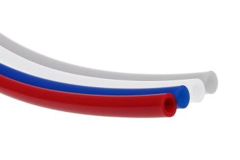 CO PT0606-50RBWC PUR Tubing, MCR, 3/8" x 1/4" x 50', Quad Red, Blue, White, Clear