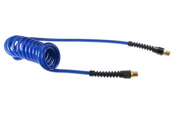 CO PU14-50-B Flexcoil, 1/4" ID x 50', 1/4" MPT Rigid, Dark Blue