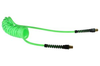 CO PU14-306-G Flexcoil 1/4" ID x 30' 3/8" MPT Rigid Neon Green