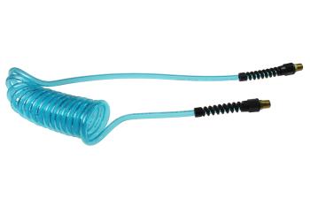 CO PU14-20-T Flexcoil 1/4" ID x 20' 1/4" MPT Rigid Transparent Blue