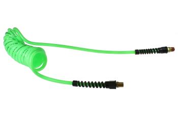 CO PU14-20A-G Flexcoil 1/4" ID x 20' 1/4" MPT Rigid x Swivel Neon Green