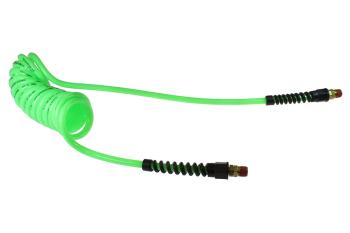 CO PU38-50B-G Flexcoil, 3/8" ID x 50', 3/8" MPT Swivel, Neon Green