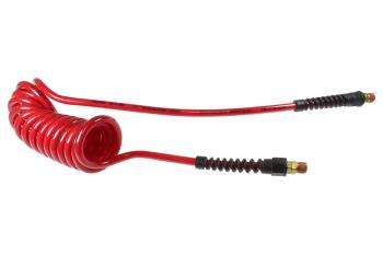 CO PU38-50B-R Flexcoil, 3/8" ID x 50', 3/8" MPT Swivel, Red