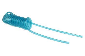 CO PU14-5W1-T Flexcoil 1/4" ID x 5' No Fittings Transparent Blue