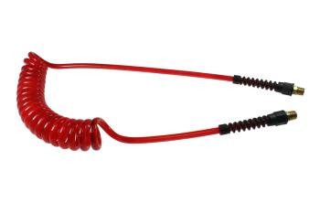 CO PUE38-204-TR Flexeel Coil, 3/8" ID x 20', 1/4" MPT Rigid, Transparent Red