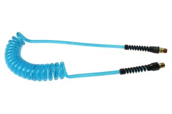 CO PUE38-25A-T Flexeel Coil, 3/8" ID x 25', 3/8" MPT Rigid & Swivel, Transparent Blue