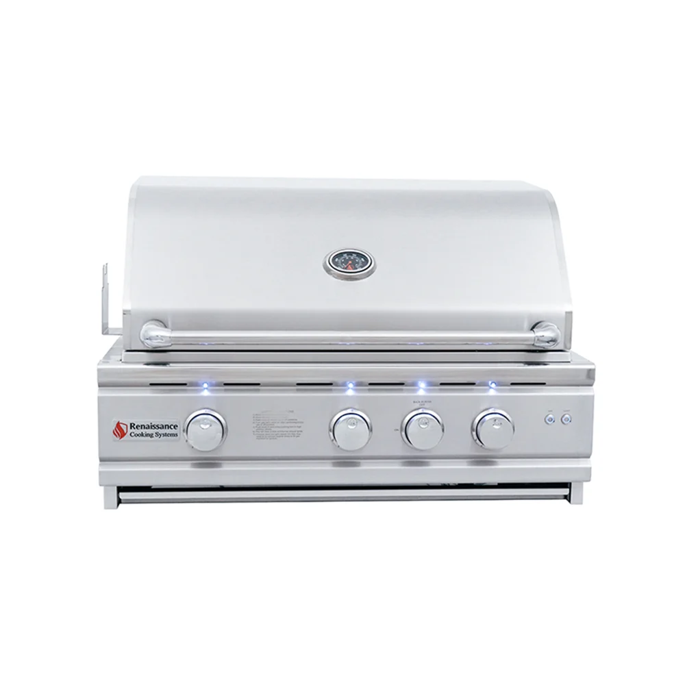 RCS Grill Cutlass Pro RON30B 30″ Stainless Steel Built-In Gas Grill w/ Blue LED Light