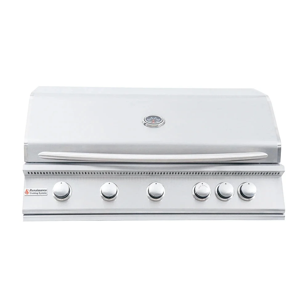 RCS Grill Premier RJC40A 40″ Stainless Steel Built-In Gas Grill w/ Rear Burner