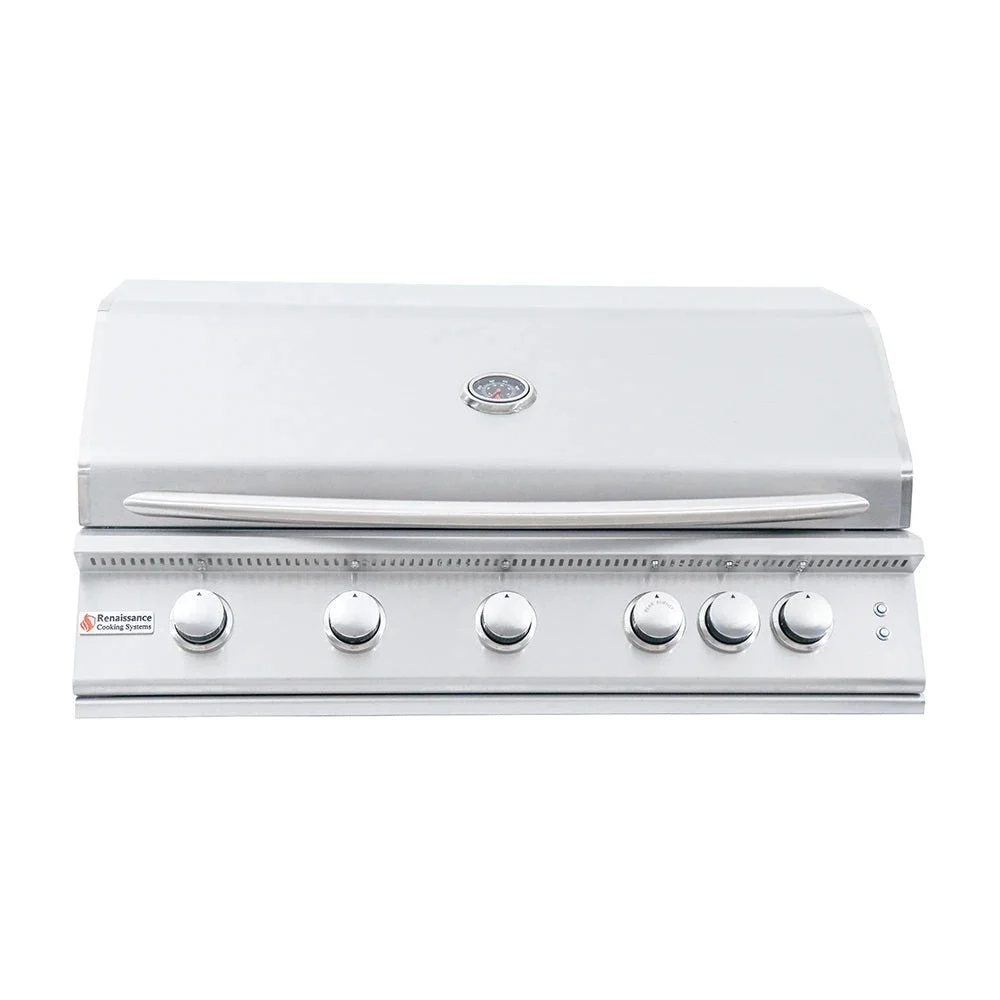 RCS Grill Premier RJC40AL 40″ Stainless Steel Built-In Gas Grill w/ LED Lights