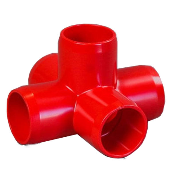Red 1/2" Furniture Fitting 5-way (FF-5W-005-RED)