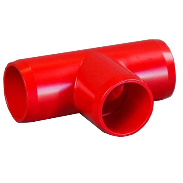 Red 1-1/4" Furniture Fitting Tee (FF-T-012-RED)