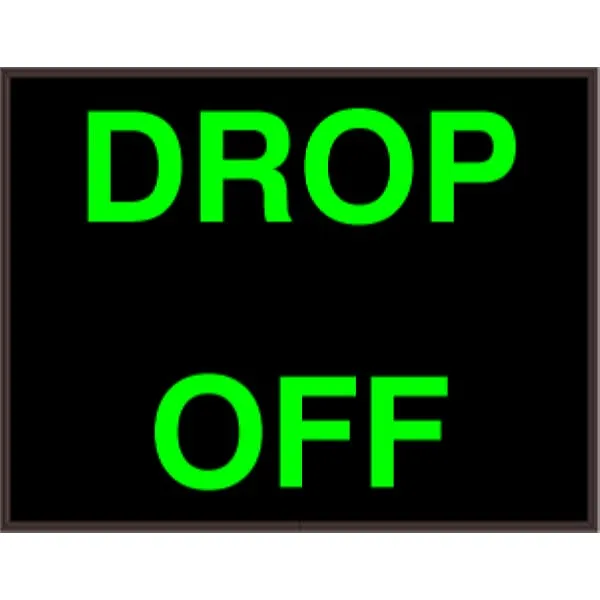 Signal-Tech 32375 PHX1418G-155/120-277VAC DROP OFF Outdoor Blank-out LED Backlit Sign