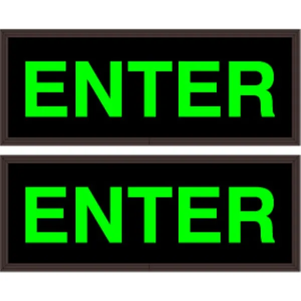 Signal-Tech 33496 PHX718DGG-185/120-277VAC ENTER | ENTER Outdoor Blank-out LED Backlit Sign