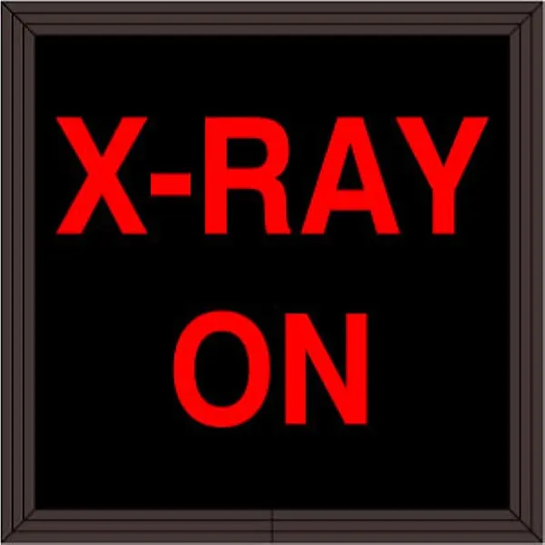 Signal-Tech 33634 SBL77R-A257/12-24VDC X-RAY ON Indoor Blank-out LED Backlit Sign