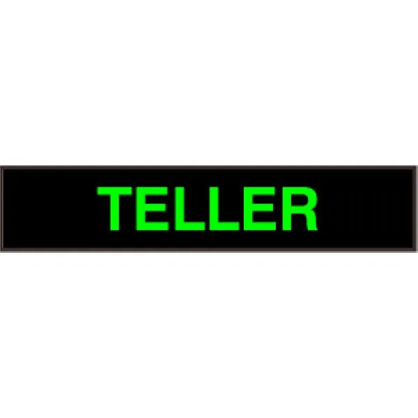 Signal-Tech 33773 PHX734G-566/120-277VAC TELLER Outdoor Blank-out LED Backlit Sign