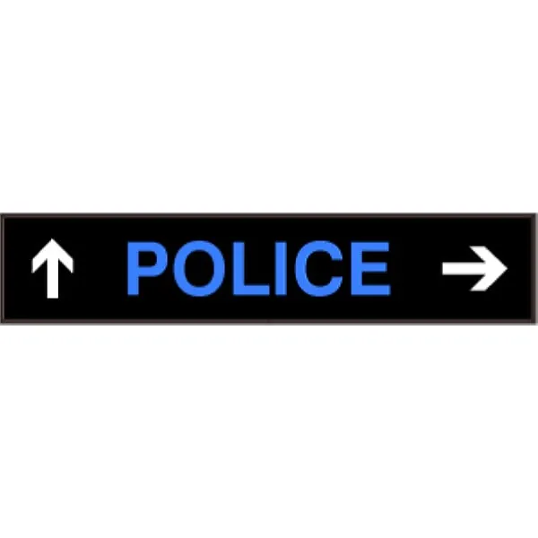 Signal-Tech 33838 PHX734WB-I436/120-277VAC POLICE w/Up & Right Arrow Outdoor Blank-out LED Backlit Sign