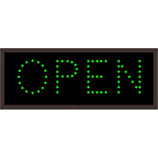 Signal-Tech 33919 TCL718G-180/12-24VDC OPEN Outdoor Blank-out LED Direct-view Sign