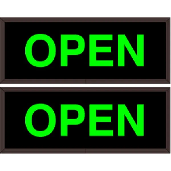 Signal-Tech 34097 PHX718DGG-180/120-277VAC OPEN | OPEN Outdoor Blank-out LED Backlit Sign