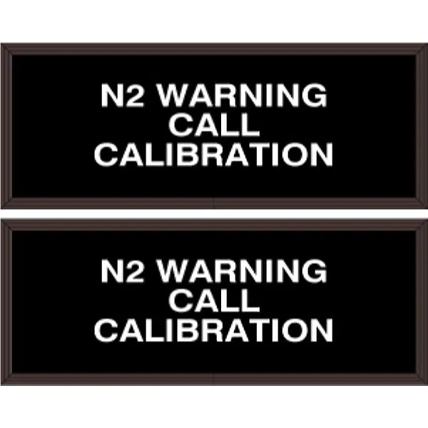 Signal-Tech 34406 PHX718DWW-I602 N2 WARNING CALL CALIBRATION | N2 WARNING CALL CALIBRATION Outdoor Blank-out LED Backlit Sign