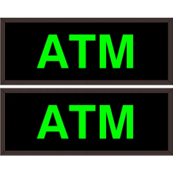 Signal-Tech 34413 PHX718DGG-125/120-277VAC ATM | ATM Outdoor Blank-out LED Backlit Sign