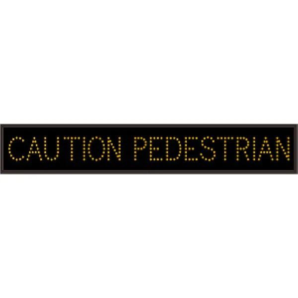 Signal-Tech 34994 TCL742A-C197/12-24VDC CAUTION PEDESTRIAN Outdoor Blank-out LED Direct-view Sign