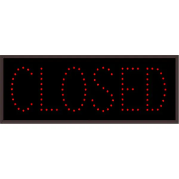Signal-Tech 35554 TCL1026R-200/120-277VAC CLOSED Outdoor Blank-out LED Direct-view Sign