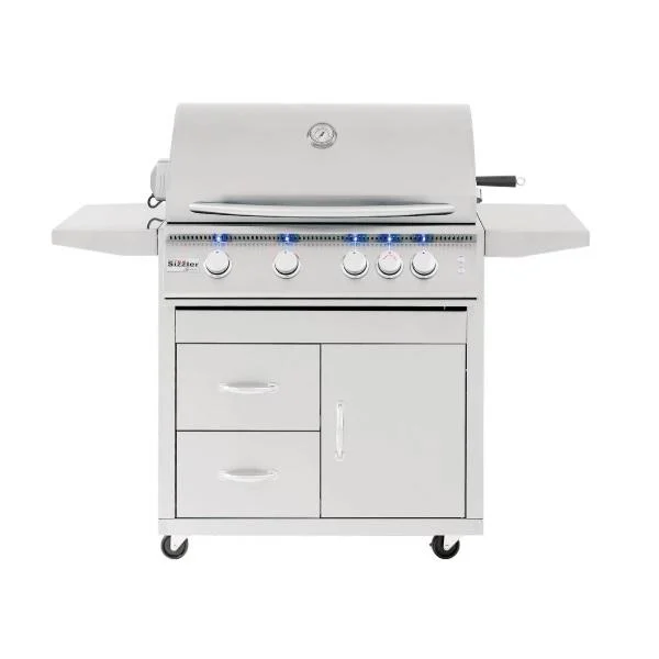 Summerset Sizzler Pro SIZPRO32 32″ 4 Burner Freestanding Gas Grill