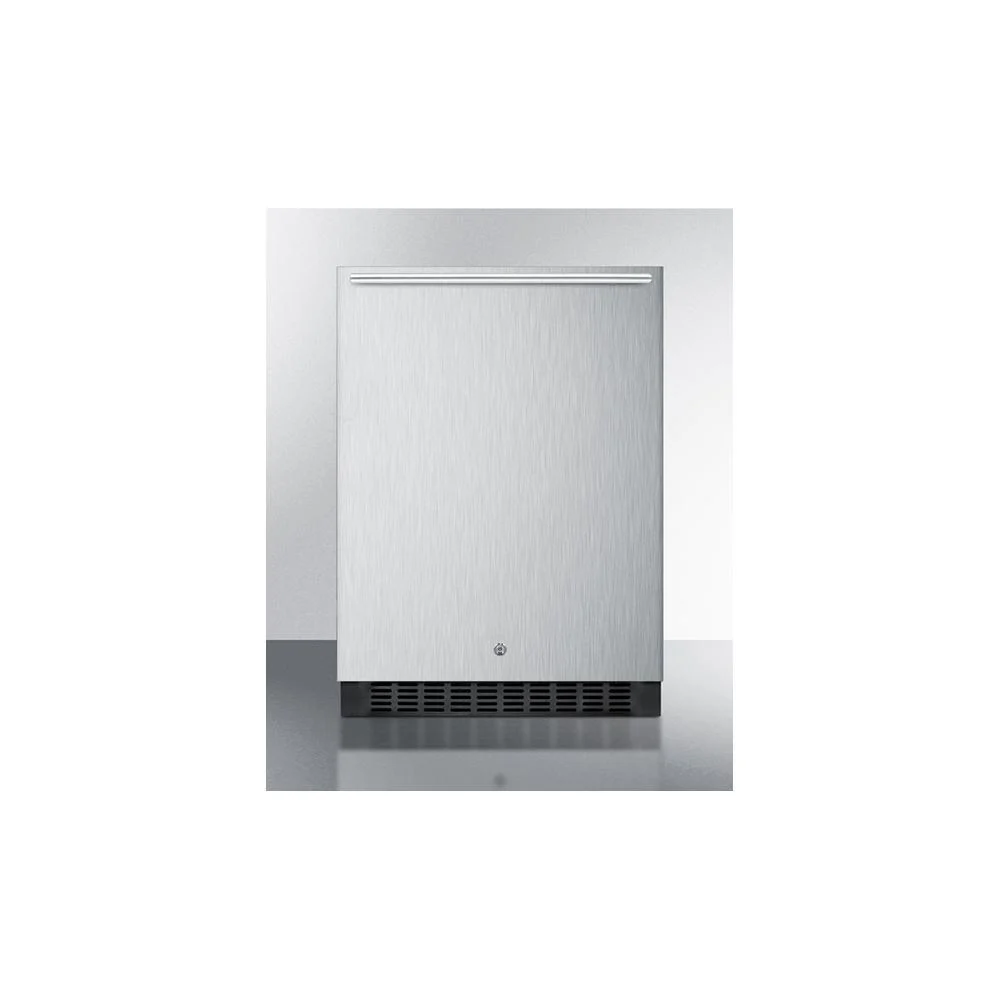 Summit SPR627OSCSSHH 24″ Outdoor Refrigerator with recessed LED lighting