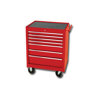 27 in7 Drawer Starter Cabinet - Red