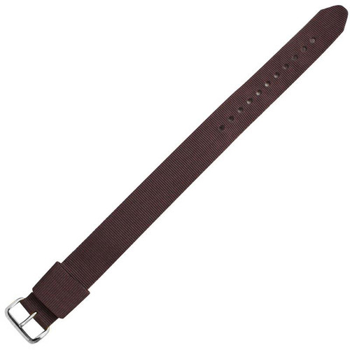 Nylon Watch Band Brown 12mm Strap 7 3/4 or 9 Inch Length
