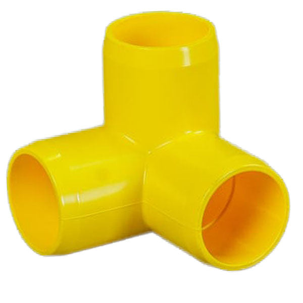 Yellow 1-1/4" Furniture Fitting 3-way (FF-3W-012-YELLOW)